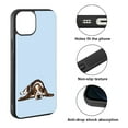 thumbnail image 2 of WIRESTER Shockproof Soft Rubber Cover Case for Apple iPhone 14 6.1" 2022, Basset Hound Dog Lying Down Looking Up On Light Blue Background, 2 of 5
