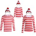 thumbnail image 2 of Disfraz de Halloween de Minghuan Cartoon "¿Dónde está Wally?", disfraz de cosplay familiar para adultos y niños, temática de juego., 2 of 5