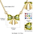 thumbnail image 4 of FindChic 14K Gold Plated Necklace for Women, Love Heart Cubic Zirconia Pendant August Birthstone Bow Necklaces Birthday Mothers Day Jewelry Gifts Her Wife Lady Adults Ideas, 4 of 9