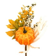 Way to Celebrate Harvest Light Orange Foam Pumpkin Decoration Pick, 9"
