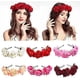 thumbnail image 3 of Diadema Flor de rosa Mujer Guirnalda para el cabello de boda Corona floral Aro para el cabello Turbante Accesorios para el cabello (rojo), 3 of 5