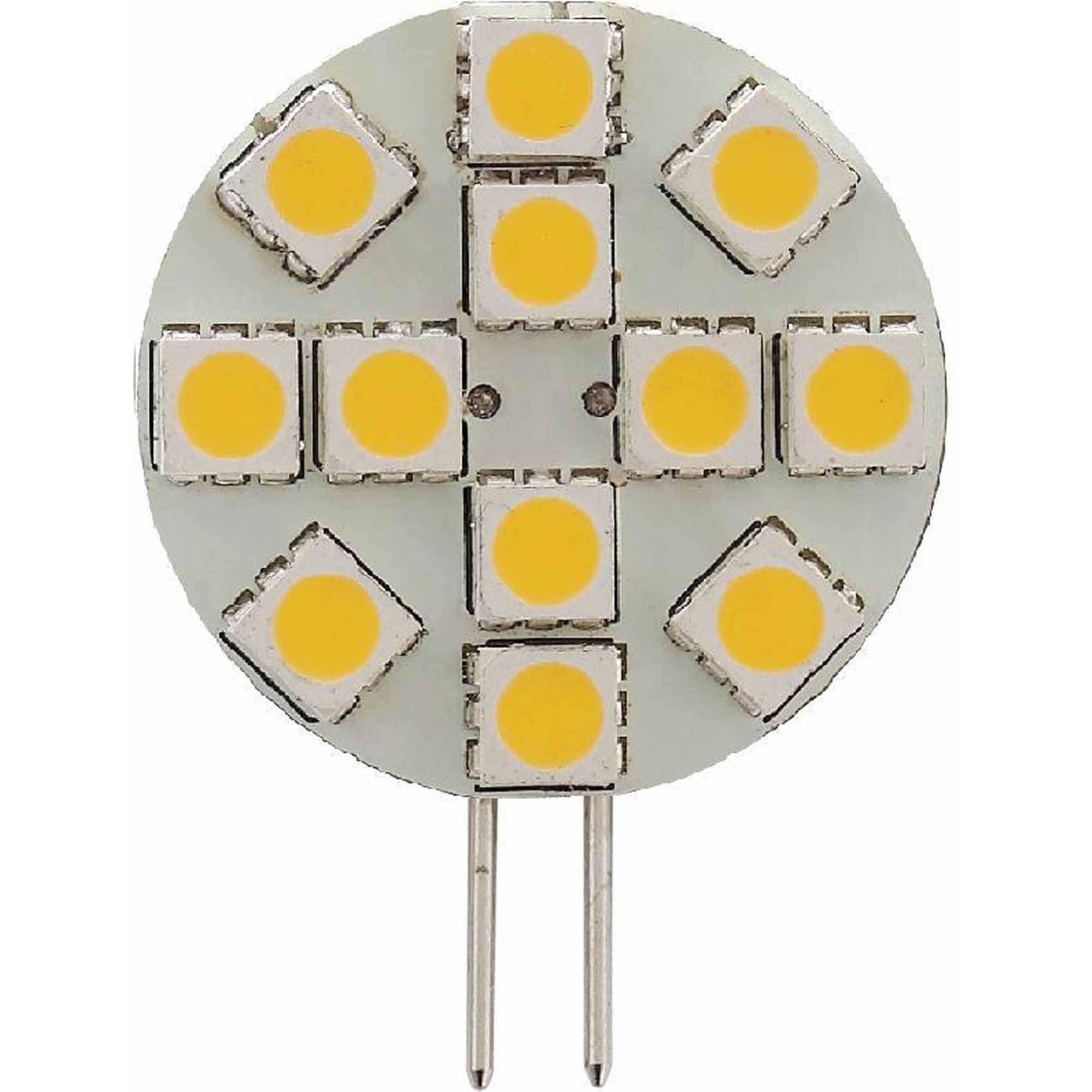 Green LongLife 5050186 LED Replacement Light Bulb G4 base with L shape pins 150 Lumens 12v or 24v Warm White 