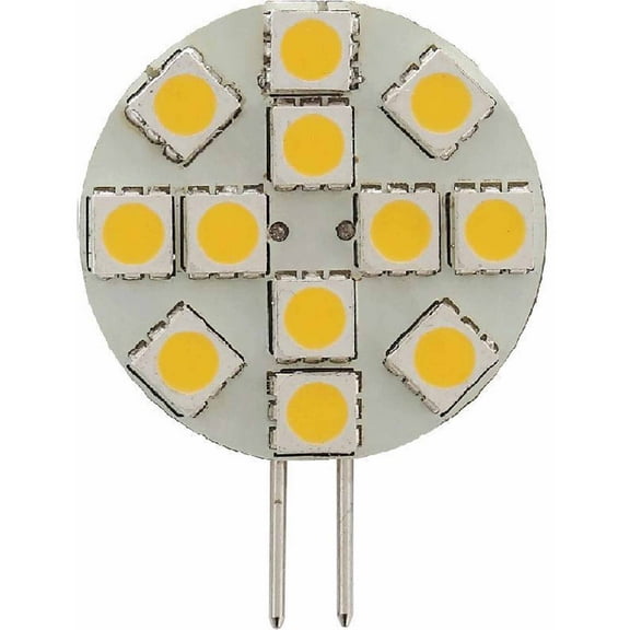 Green LongLife 5050103 LED Replacement Light Bulb G4 base with side pins 150 Lumens 12v or 24v Warm White