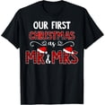 thumbnail image 1 of Camiseta para parejas, esposas y esposas, Our First Christmas As Mr & Mrs, 1 of 2