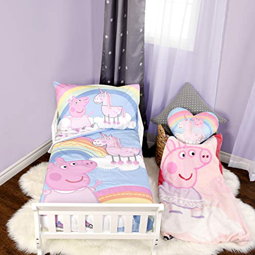 Pink Nemcor Peppa Pig 3-Piece Toddler Bedding Set