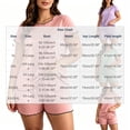 thumbnail image 3 of NominalSnug Plus Size Pajamas Sets for Women Short Sleeve Top Elastic Waisted Shorts Ladies Loungewear Sleepwear Homewear, 3 of 6