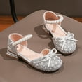 thumbnail image 5 of CAIVO Girls Shoes Soft Sole Heeled Sandals With Rhinestones Princess For Summer Holiday Solid Color Sandals Versatile Footwear, 5 of 8