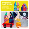 thumbnail image 6 of PicassoTiles Cars Magnetic Tiles for Kids, Construction STEM Building Blocks Educational Toy, 2PCS, 6 of 8