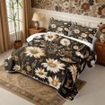 thumbnail image 3 of Manfei Rustic Wildflower Daisy Quilt Full 3-Piece,Cottagecore Blossom Full Bedspread Sets,1 Coverlet and 2 Pillowcases, 3 of 7