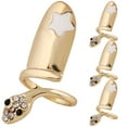 thumbnail image 1 of Shisuyan 4pcs Snake Nail Rings Fingernails Rings Nail Tips Rings Nail Jewelry for Women, 1 of 8
