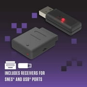 Retro-Bit Legacy16 2.4GHz Wireless Controller for SNES, Switch, and USB Devices - Onyx