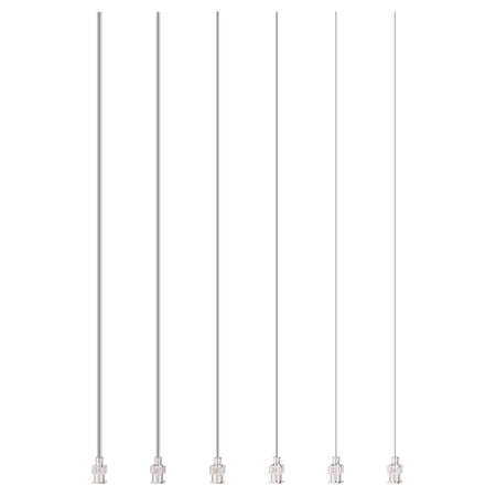 6 Size 304 Stainless Steel Dispensing Needle Blunt Glue Bottle Needle with Luer Lock for Cartridge Alcohol Essential Oil Dispensers Needle Length: 10inch DIY