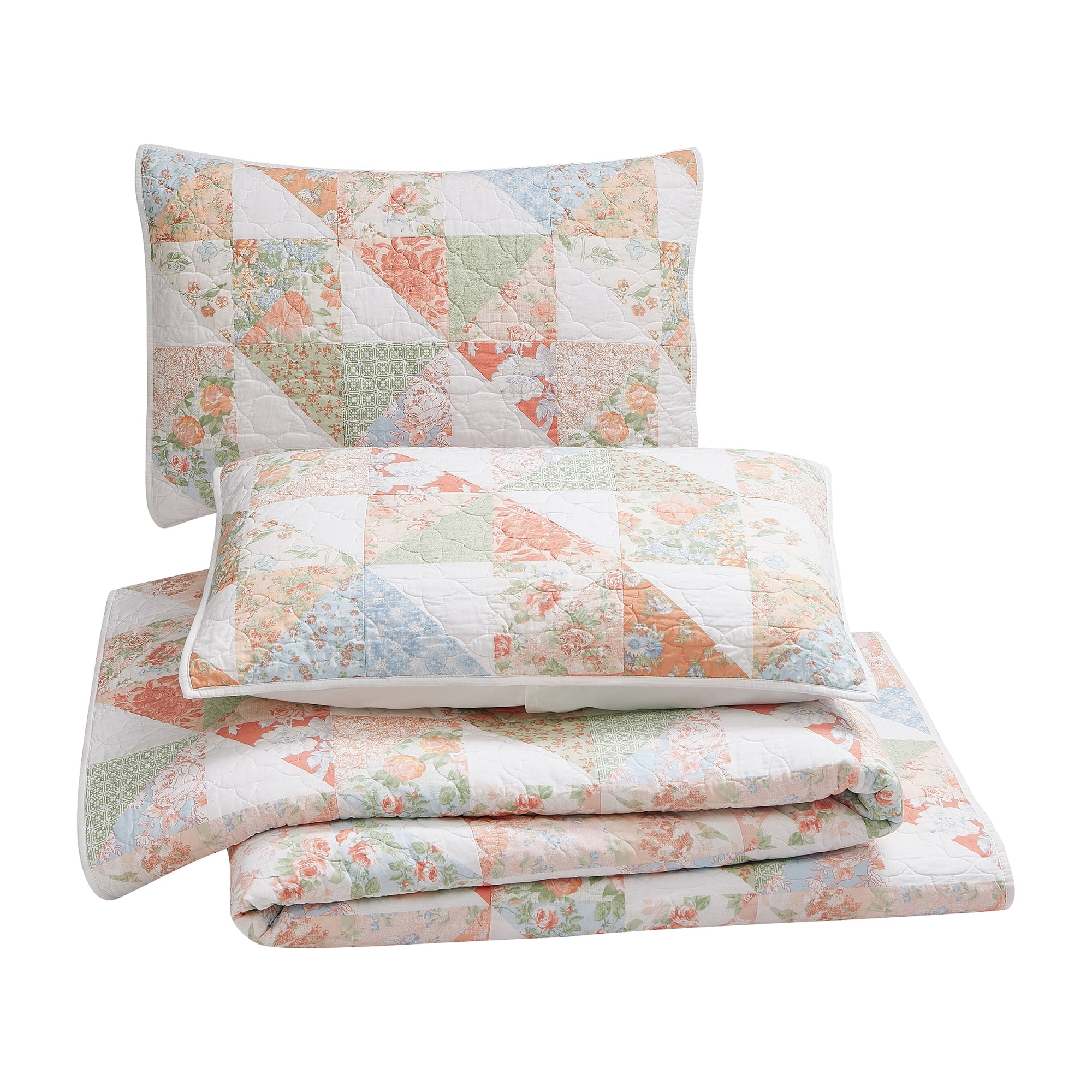 Modern Heirloom Coventry Multi-Color 3-Piece Quilt Set, Full/Queen
