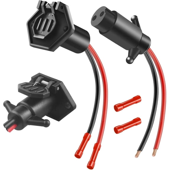 Trolling Motor Plug, Waterproof 12V-24V Quick Connect Boat Plug, 8 Gauge