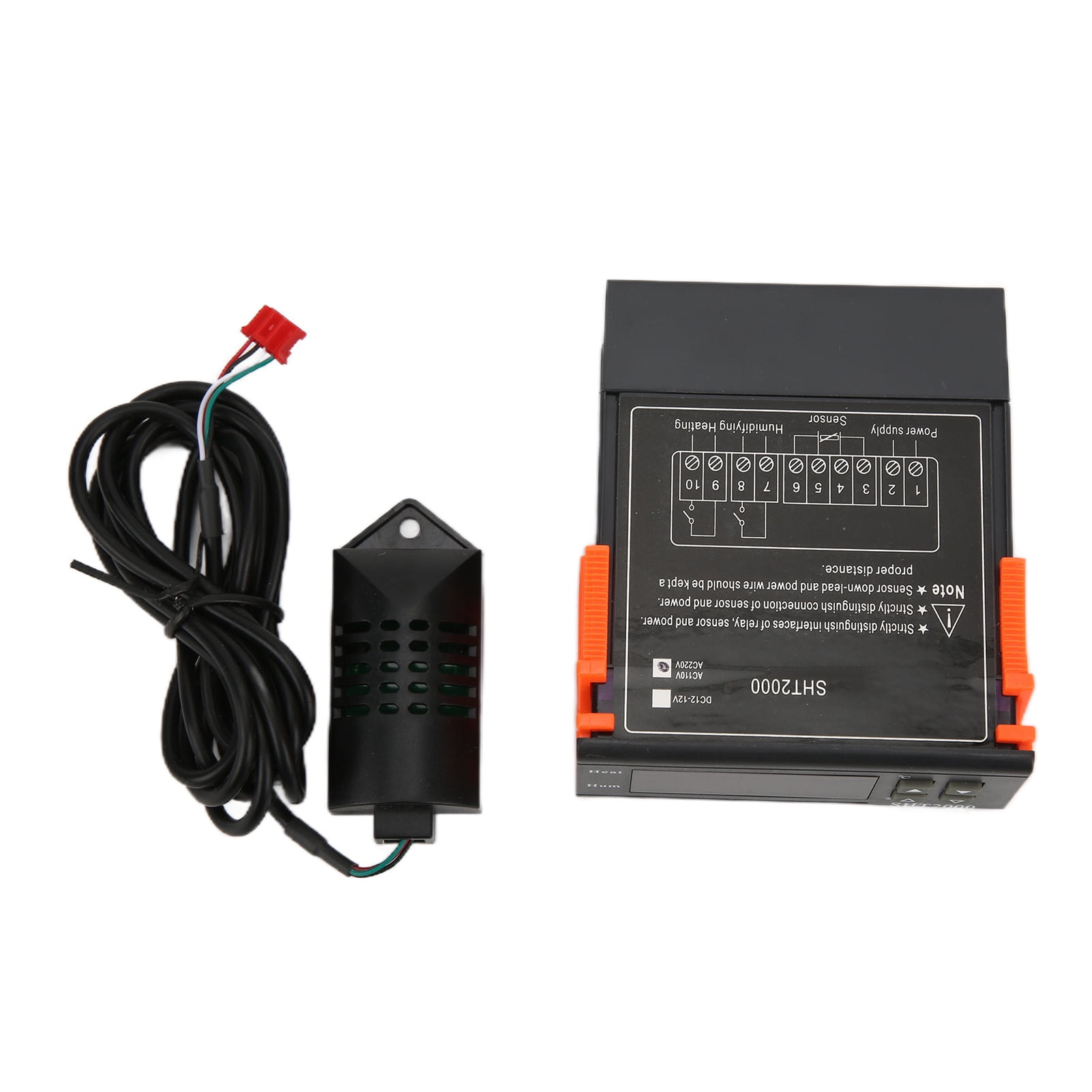 Temperature Controller 2 in 1 Temperature and Humidity Controller for Incubation Greenhouse 110‑220V