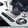 thumbnail image 2 of inMouse Pad with Wrist Rest Set Wrist Support Mouse Pad+Keyboard Gel Wrist Rest+Cup Pad Ergonomic Mouse Pad Relieving Wrist Pain Base Computer Mouse Pad for Home Office Games Galaxy, 2 of 7