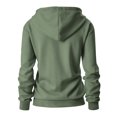 thumbnail image 3 of Womens Full Zip Hoodies, Fall Coats for Women Fashion Loose Fit Solid Color Long Sleeve Pullover Sweatshirts with Pockets, 3 of 6
