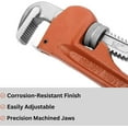 thumbnail image 2 of 4pcs Pipe Wrench Set, Heat Treated Plumbing Wrench w/Soft Grip, Adjustable Jaws, 8" 10" 14" 18" Heavy Duty Hand, 2 of 5