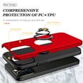 thumbnail image 6 of JTCASES for iPhone 14 Pro Max Case, Car Mount Bracket 2-layer Hybird Shockproof PC TPU Anti-fall Slim Fit Lightweight Magnetic Cover for iPhone 14 Pro Max（6.7" 2022) - Red, 6 of 7