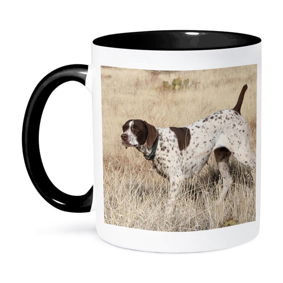 3dRose, German Shorthair Pointer, 11oz Two-Tone Black Mug