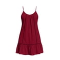thumbnail image 5 of ZHYou Beach Cover Ups for Women with Spaghetti Strap Swimwear Summer Bikini Bathing Suit Comfy Lightweight Dresses Red S, 5 of 7