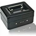 thumbnail image 2 of Small Coin Cash Box With Combination Lock? Durable Metal Coin Box with Lockable Storage Tray, 15 × 12 × 8 cm black, 2 of 6