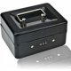 thumbnail image 2 of ¿Caja pequeña para monedas con cerradura de combinación? Caja de monedas de metal duradera con bandeja de almacenamiento con cerradura, 15 × 12 × 8 cm, negra, 2 of 6