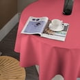 thumbnail image 4 of Tablecloth Peach Coral Solid Color Table Cover 70inch Round Washable Table Cloth for Kitchen Dinning Party Tabletop Modern Decoration, 4 of 7