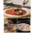 thumbnail image 3 of Flat Bottom Sauce Ladle with Rubber Handle for Cooking and Measuring Stainless Steel Kitchen Spoon for Pizza Spreads, 3 of 5