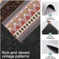 thumbnail image 3 of Black Boho Oriental Flowers and Paisleys Pattern Kitchen Rugs Sets Of 3,Kitchen Runner Rugs Non Skid Washable,Decorative Kitchen Floor Mats for Kitchen,Sink,Laundry,17"x30"+ 17"x47" + 17"x59", 3 of 6
