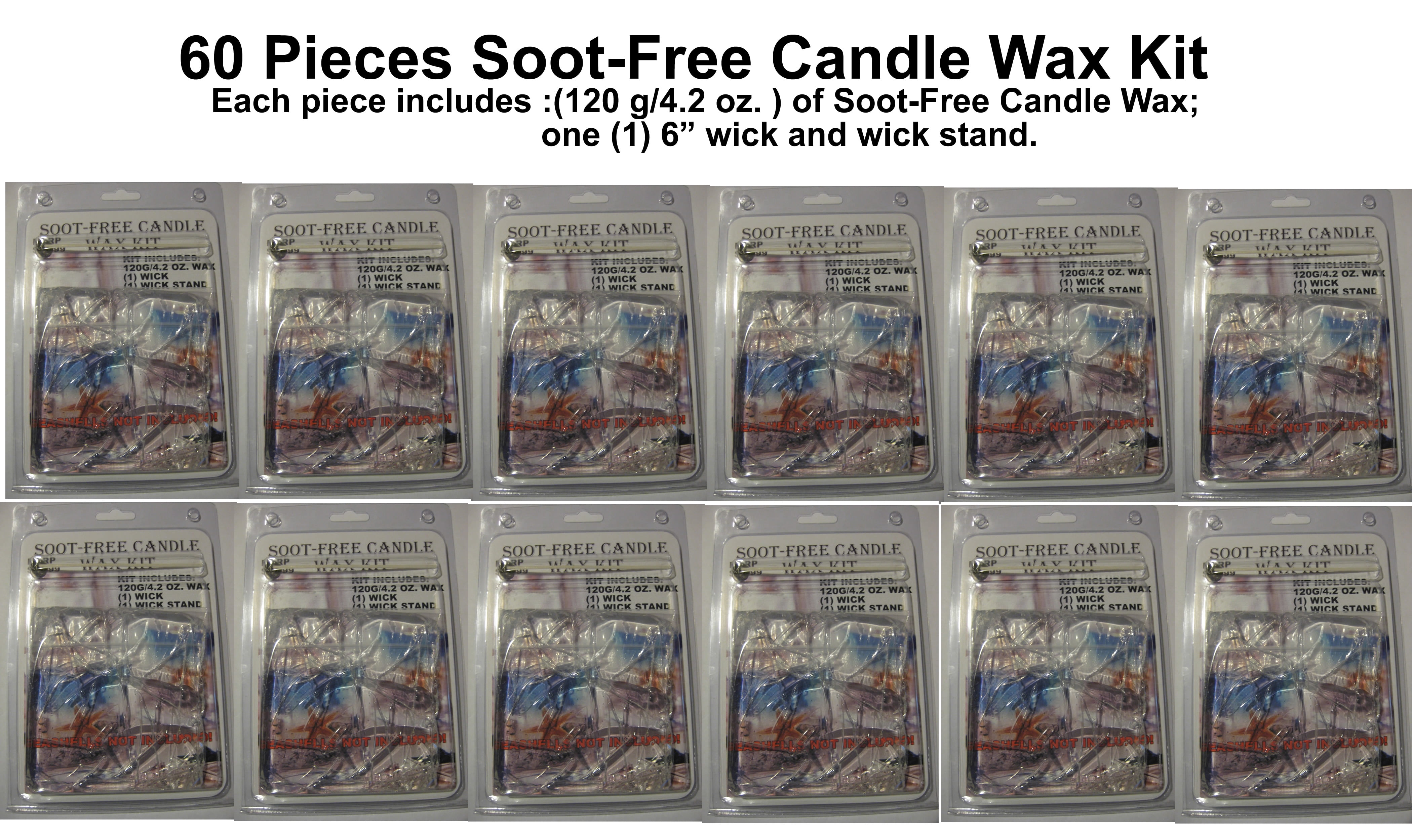 Case of 60 Pieces Soot-Free Candle Wax Kit – Perfect for Bulk Crafting, Events, and Holiday Gifting