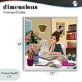 thumbnail image 4 of Stupell Industries Contemporary Creative Art Girl at Desk White Framed Giclee Art, 12 x 12, by Tara Boone, 4 of 8