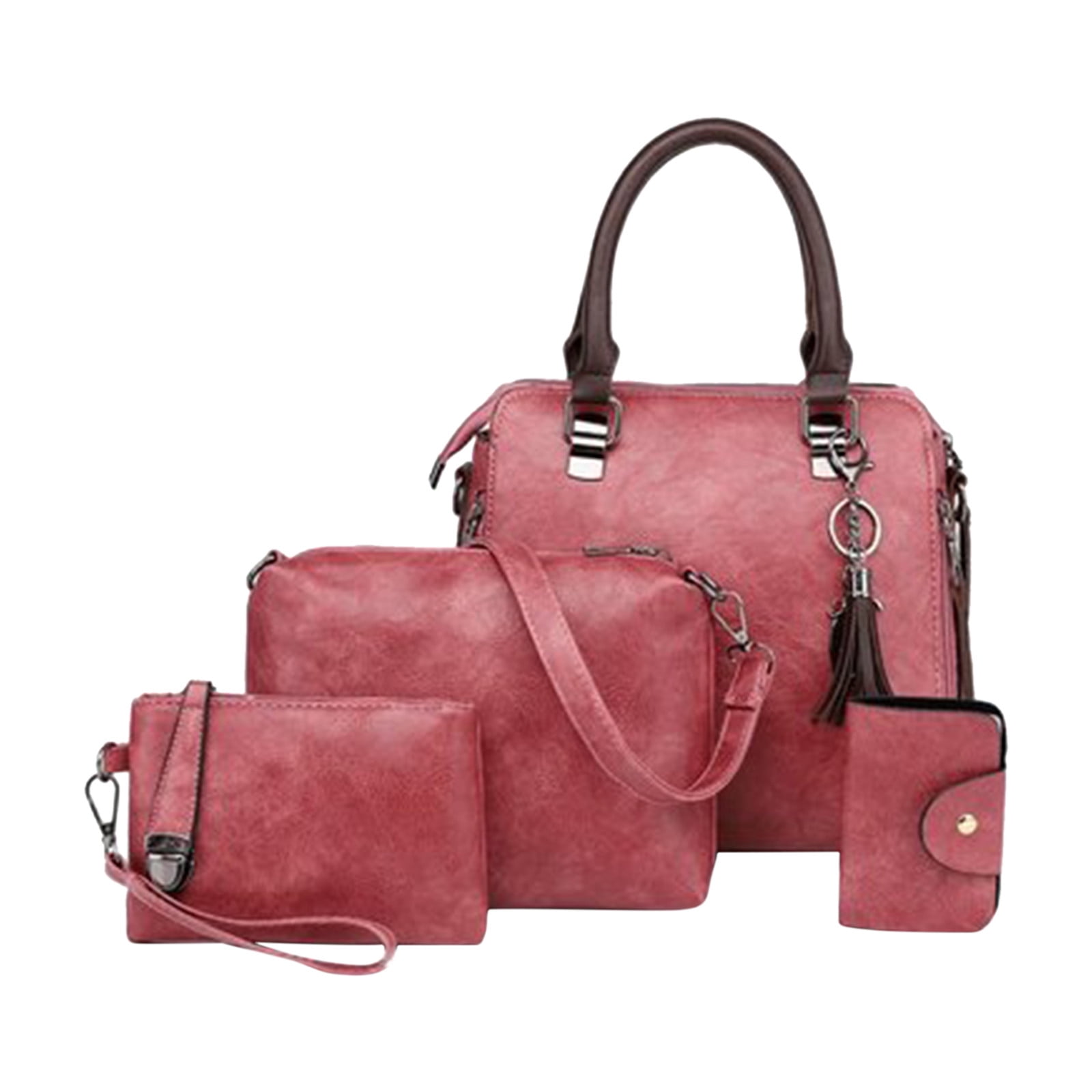 Purses and Handbags for Women Top Handle Satchel Tote Bag with  Compartments,Orange，G204096 - Walmart.com