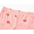 thumbnail image 5 of Beezizac Baby / Toddler Girl Pajamas – Autumn Winter Cute Peach Sleep Long Sleeves & Pants Set Outfit Little Kid Size 4T, 5 of 7