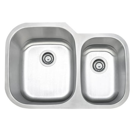 Vuzati 29-5/16" X 20-11/16" Undermount Double Bowl (60/40) Stainless Steel Kitchen Sink