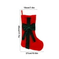 thumbnail image 3 of Anhility Large Christmas Stockings Soft Flocked Fabric Christmas Stockings with Bow Hanging Decorations for Fireplace Holiday Party Wall Mantle Christmas Tree, 17.72x10.63in, 3 of 6