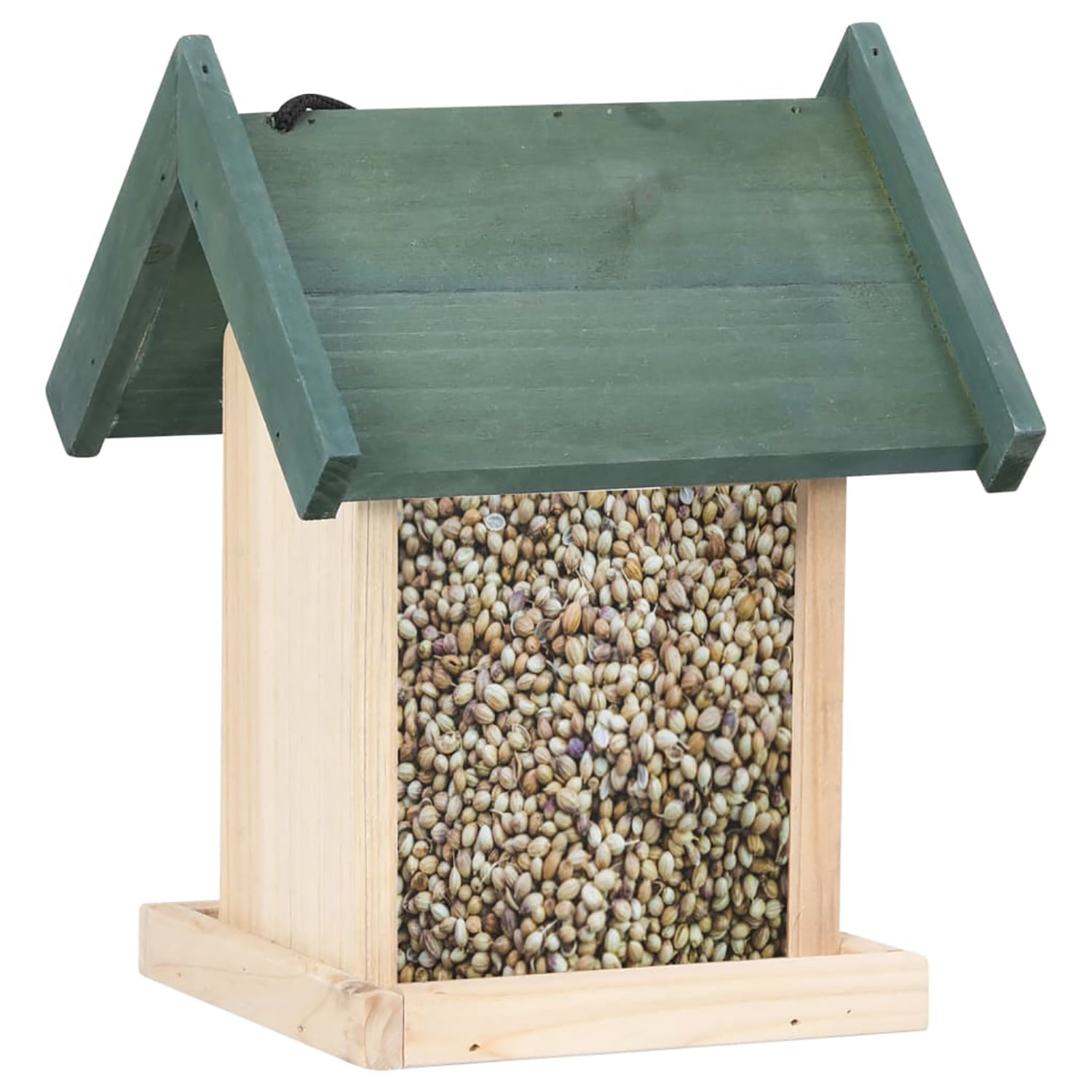 Pefilos 9.8" Bird Feeder House for Outside Hanging, 4 pcs Wooden Birdhouse Bluebird House Feeder Handcrafted Hut, Beige Pefilos 9.8" Bird Feeder House for Outside Hanging, 4 pcs Wooden Birdhouse Bluebird House Feeder Handcrafted Hut, Beige