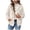 White, variant on Womens Sherpa Jacket Fuzzy Fleece Zip Up Hoodies Quarter Zip Pullover Sweatshirts Oversized Winter Coat Outfits