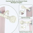 thumbnail image 3 of AIR-White Curtain Rods for Windows:Farmhouse Boho Decorative Curtain Rod for Bedroom Living Room,Heavy Duty Adjustable Rustic Drapery Rods with Vintage Coastal Texture Finials,Antique White 18-45", 3 of 4
