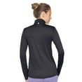 thumbnail image 3 of Expert Brand Women's Drimax Dri Fit Athletic Quarter Zipper Training Jacket, Black, Large, 3 of 5