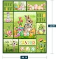 thumbnail image 2 of Easter Baby Throw Blanket Small Green Plaid Rabbit Egg Bunny Gnome Blanket Spring Flower Floral Blanket for Toddler Swaddle Soft Fuzzy Fleece Holiday Blanket Gift for Baby 30x40, 2 of 6