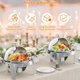thumbnail image 5 of Garvee Juego de Buffet con Tapa Enrollable de 6.3 QT, Ventana de Vidrio y Bandeja para Alimentos de Tamaño Completo, Plateado, 5 of 8
