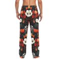 thumbnail image 4 of FORMRS Mens Pajama Pants with Pockets Sleepwear Lounge Bottoms Sizes S-2XL, Red Flowers Pattern, 4 of 7