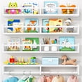 thumbnail image 1 of Juego de 4 estantes para libros infantiles Fixwal Floating de 32 pulgadas, color blanco, 1 of 7