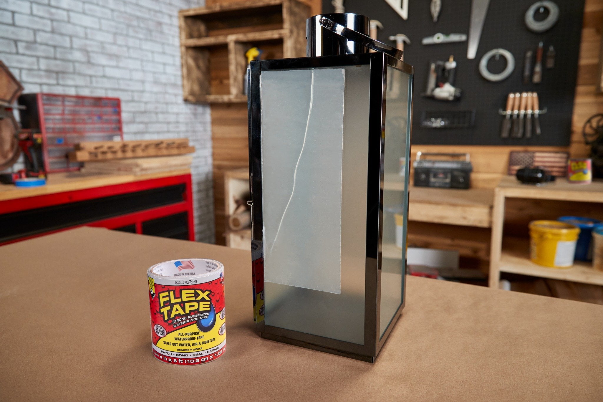 Flex Tape Strong Rubberized Waterproof Tape, 4 in x 5 ft, Clear