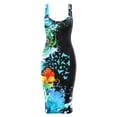 thumbnail image 3 of WILLBEST Vestidos Casuales para Mujer Verano Mujer Casual Sexy Cuello Redondo Camiseta sin Mangas Vestido Estampado Casual Vestido Extra Grande, 3 of 3