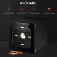 thumbnail image 6 of Costway 80 Cigar Humidor Desktop Cigar Box Glass Door 3 Drawers w/Hygrometer&Humidifier, 6 of 10