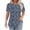 #01 Navy, variant on Erwazi Womens T Shirts Summer Short Sleeve Tops Dressy Casual Blouses Flowy Pleated Front Crew Neck Floral Printed Graphic Tee
