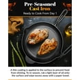 thumbnail image 2 of 12 Inch Cast Iron Skillet Pre-Seasoned Nonstick Frying Pan for Indoor Outdoor Cooking Oven Safe, 2 of 6