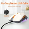 Wired Lightweight Gaming Mouse, 69g Ultralight Shell, RGB